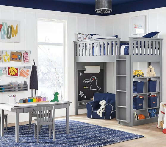 Navy with White Piping Anywhere Chair® | Pottery Barn Kids