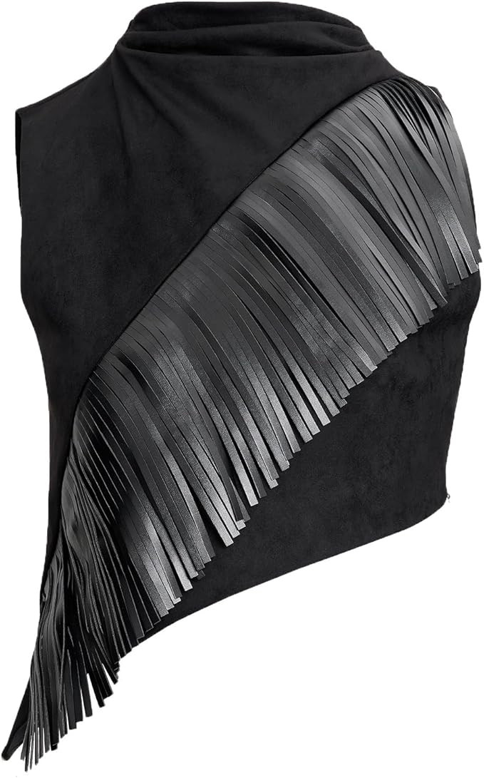 JW PEI Women's Adeline Asymmetric Fringe Sueded Top | Amazon (US)