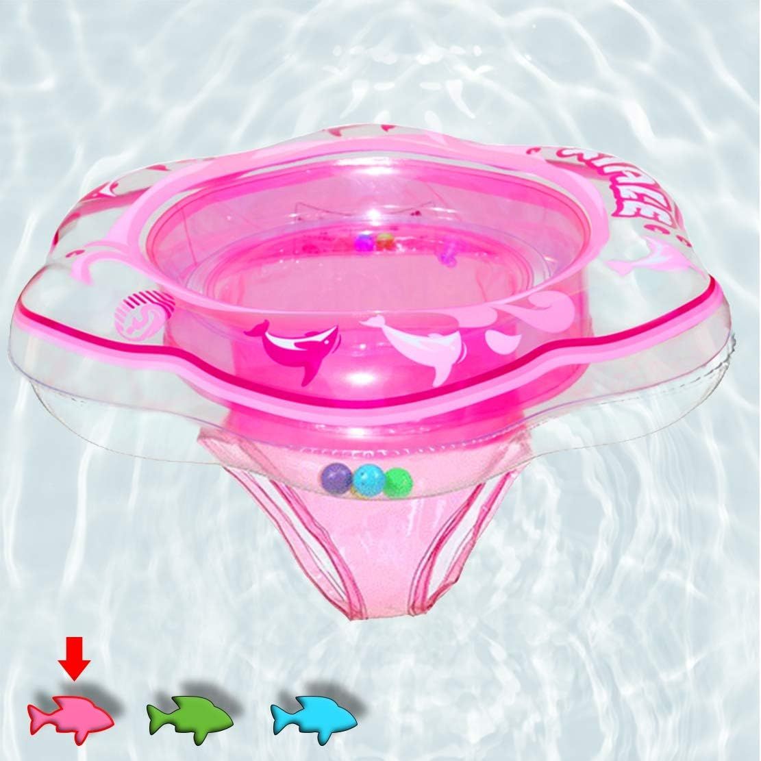 Baby Swimming Ring Floats with Safety Seat Double Airbag Swim Rings for Babies Kids Swimming Floa... | Amazon (US)
