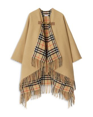 Check Wool Cape | Bloomingdale's (US)