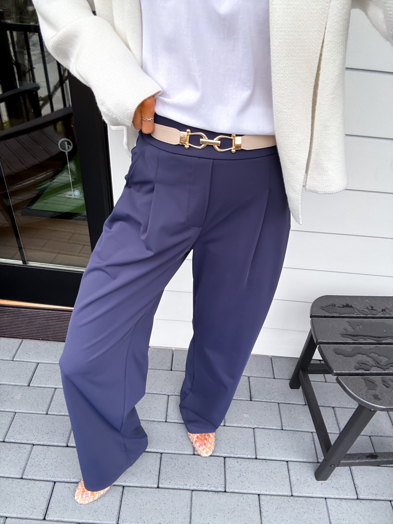 Wearing a small linen top. Fits true to size. Wrinkle free work pants  come in lengths! I’m 5’6” wearing a xsmall 33” inseam

#LTKWorkwear #LTKselfcare #LTKootd