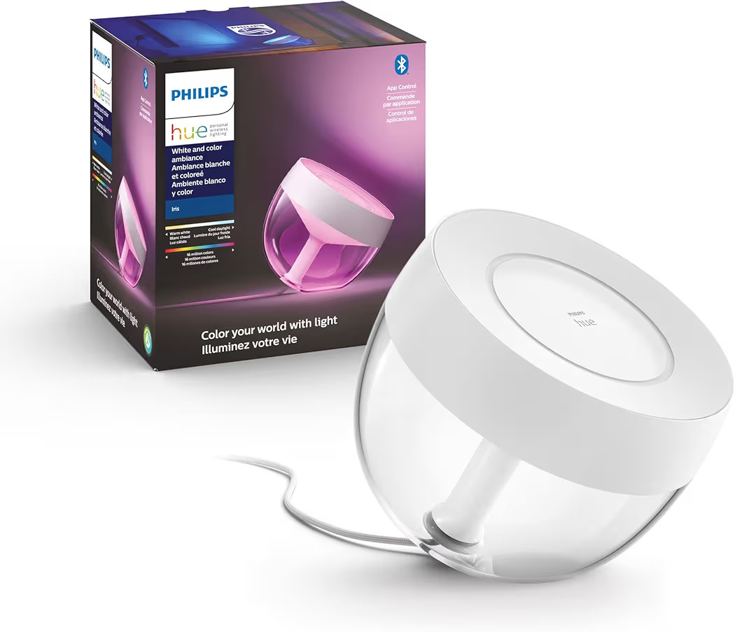 Philips Hue Iris Smart LED Table Lamp, White - White and Color Ambiance - 1 Pack - Control with H... | Amazon (US)
