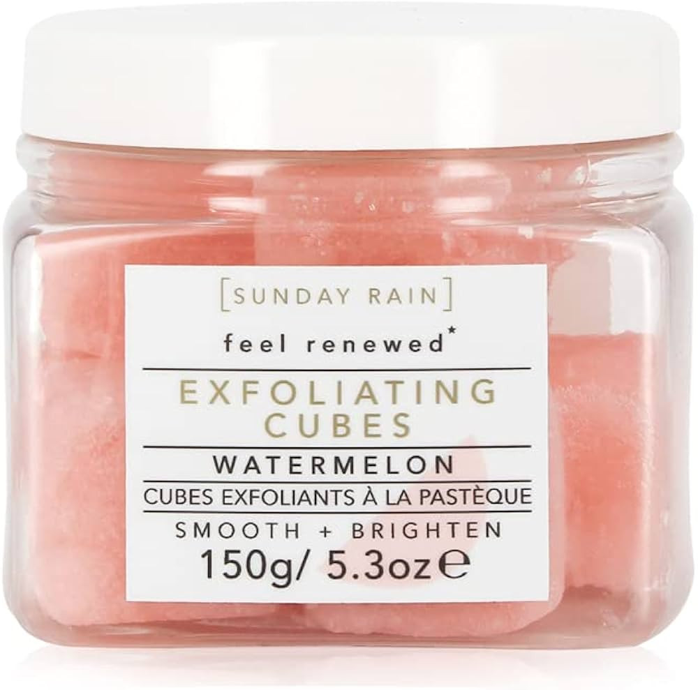 Sunday Rain Exfoliating Shea Sugar Cubes, 8Count, Watermelon | Amazon (US)