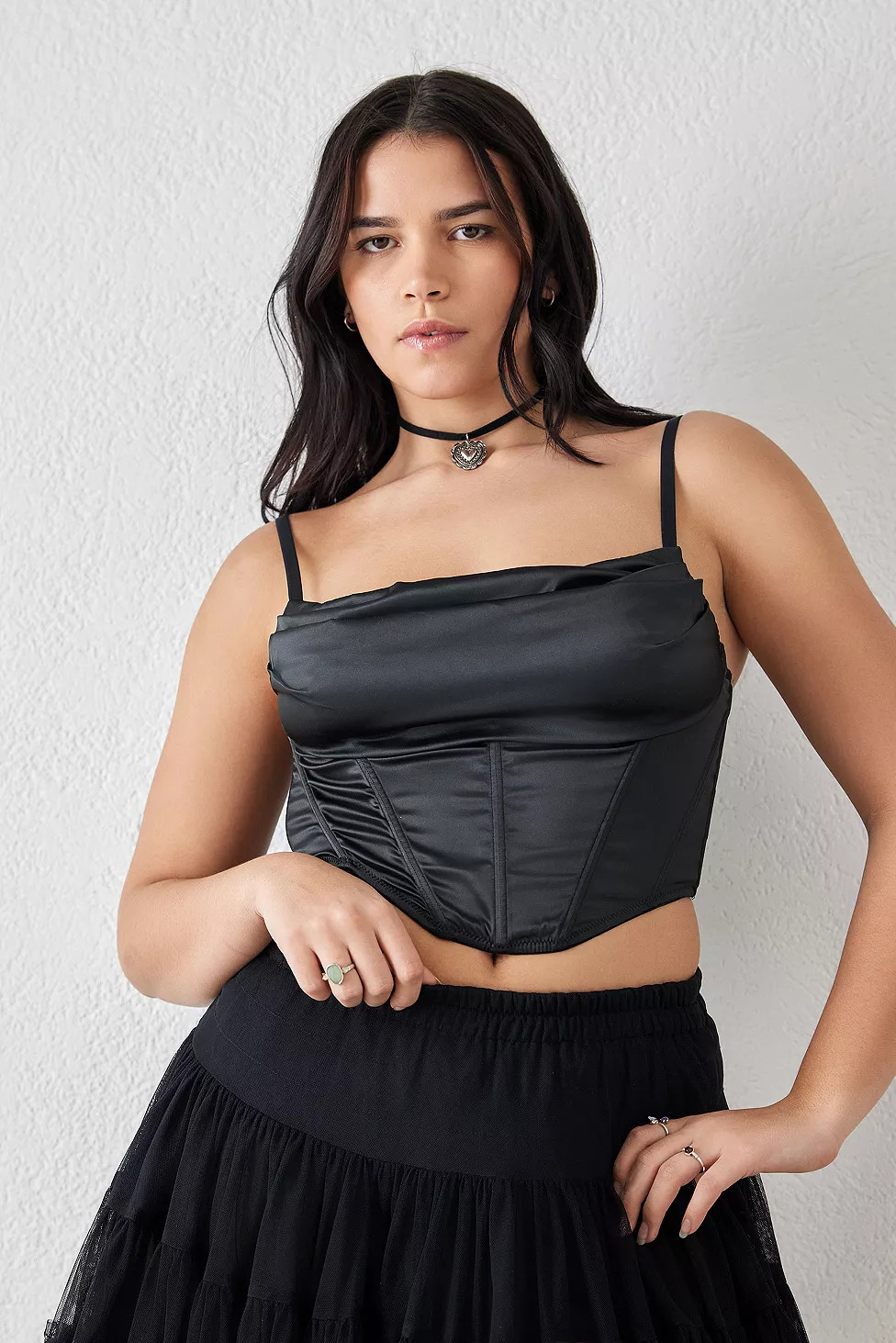 UO Lexi Satin Corset Top | Urban Outfitters (EU)