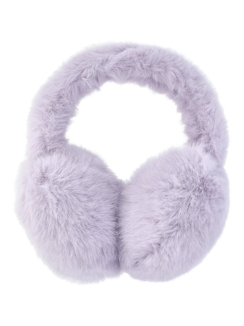 No Boundaries Faux Fur Ear Muffs, Lilac, Women's | Walmart (US)
