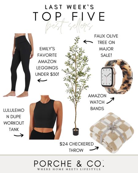 Best sellers, weekly top sellers, Amazon finds, Amazon leggings, Amazon workout clothes, Amazon throw blanket, faux olive tree

#LTKsalealert #LTKhome #LTKstyletip