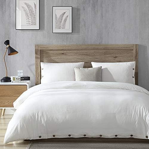 EXQ Home 100% Cotton Off White King Duvet Cover Sets，Super Soft Bedding Vintage Comforter Covers wit | Amazon (US)