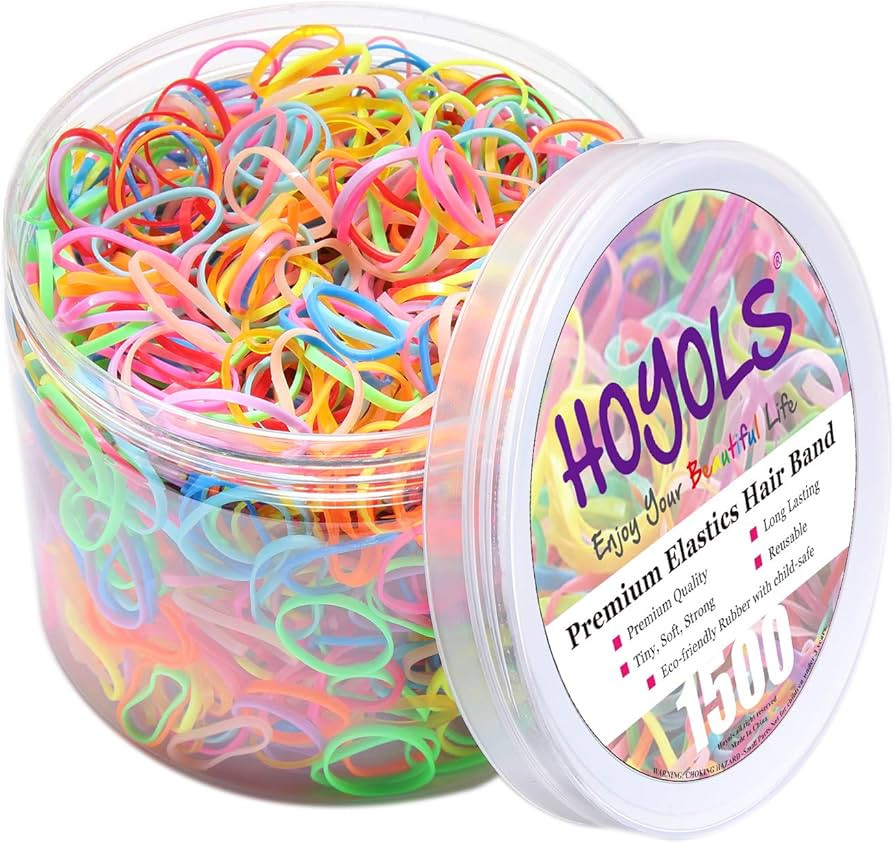 Hoyols - Ligas elásticas de goma para cabello, trenza y coleta | Amazon (US)
