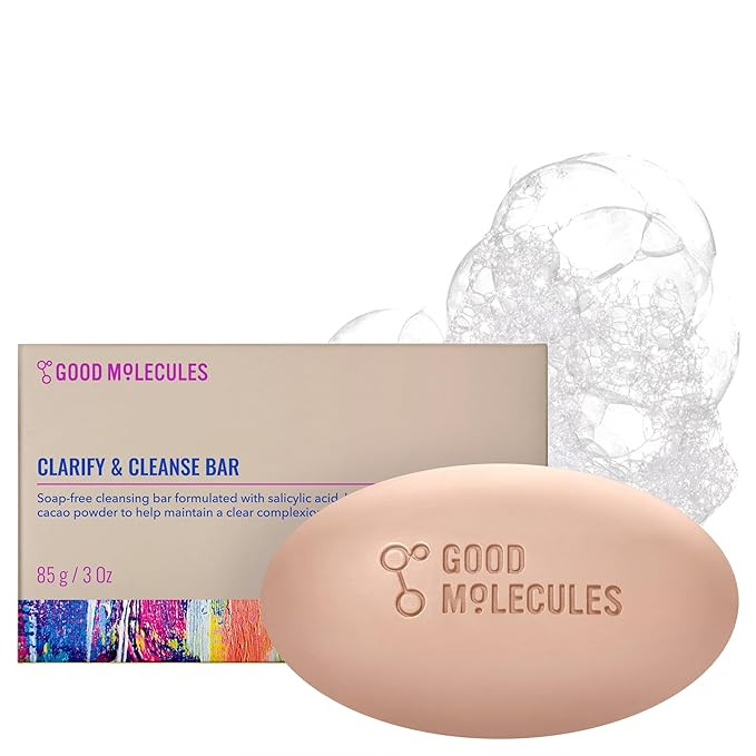 Good Molecules Clarify and Cleanse Bar - Soap Free Bar with Salicylic Acid, BHA for Skin Tone Bal... | Amazon (US)