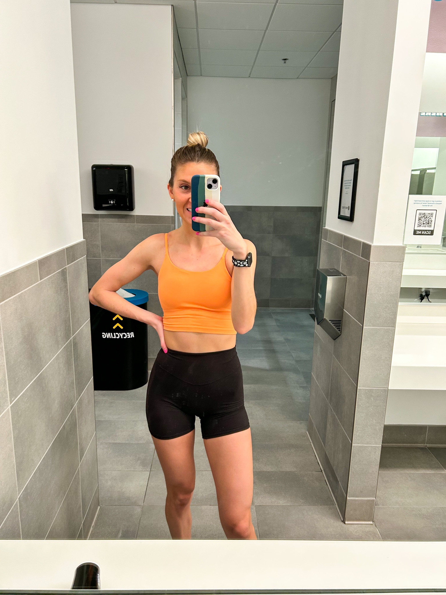 Workout fit / women’s workout outfit / bright tank top
Tank top is cropped and has a built in bra- wearing a size small
Shorts fit tts, wearing size small

#LTKfit #LTKunder50 #LTKFind