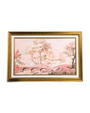 36x24 Blush Landscape With Linen Liner Wall Art | TJ Maxx