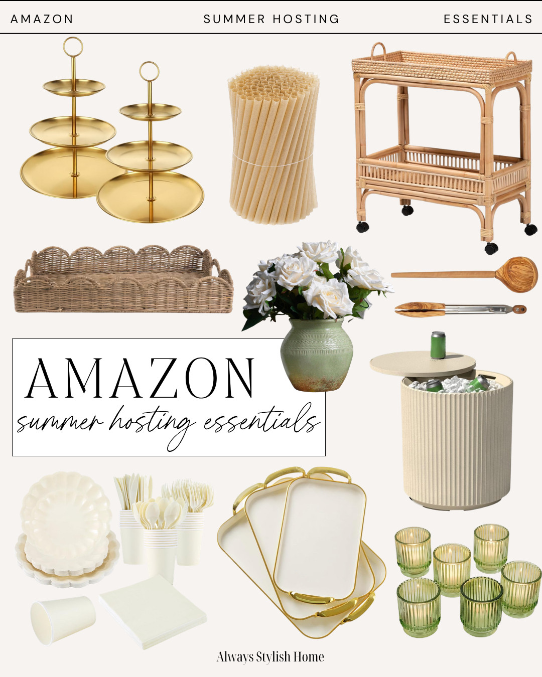 Amazon summer hosting essentials that make every backyard party feel so much cuter ☀️ From outdoor drink containers and charcuterie boards to chic paper plates, and serving trays, these affordable Amazon finds are perfect for summer BBQs, pool days, patio dinners, and hosting all season long. amazon summer hosting essentials, amazon hosting finds, summer party decor, outdoor entertaining, backyard party ideas, patio decor. 

 #LTKMothersDay #LTKSeasonal #LTKHome
