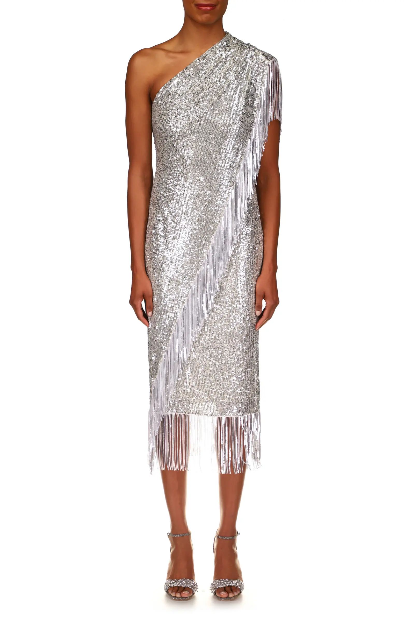 Badgley Mischka One-Shoulder Evening Dress | Nordstrom