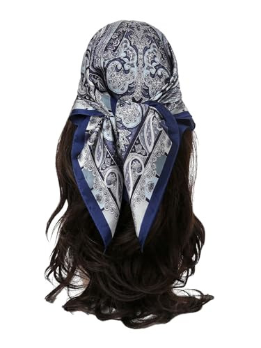 Floerns Women's Vintage Silk Bandana Paisley Print Headscarf Boho Square Hair Scarf | Amazon (US)
