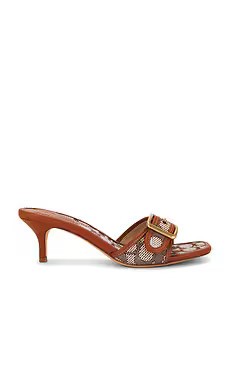 Coach Margo Signature Textile Jacquard Sandal in Cocoa & Burnished Amber from Revolve.com | Revolve Clothing (Global)