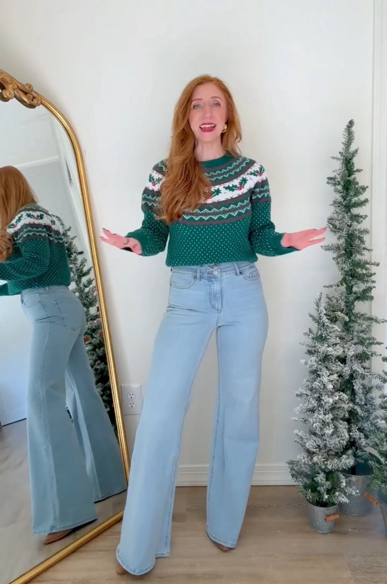Christmas outfit - wide leg jeans 





Casual outfit 
Holiday outfit 
Christmas sweater 
Walmart fashion 
Walmart finds 
Walmart style 



#LTKHoliday #LTKFindsUnder50 #LTKootd