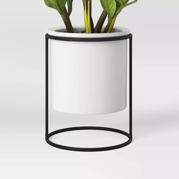 Medium Artificial ZZ Plant in White Ceramic Pot Green - Project 62&#8482; | Target