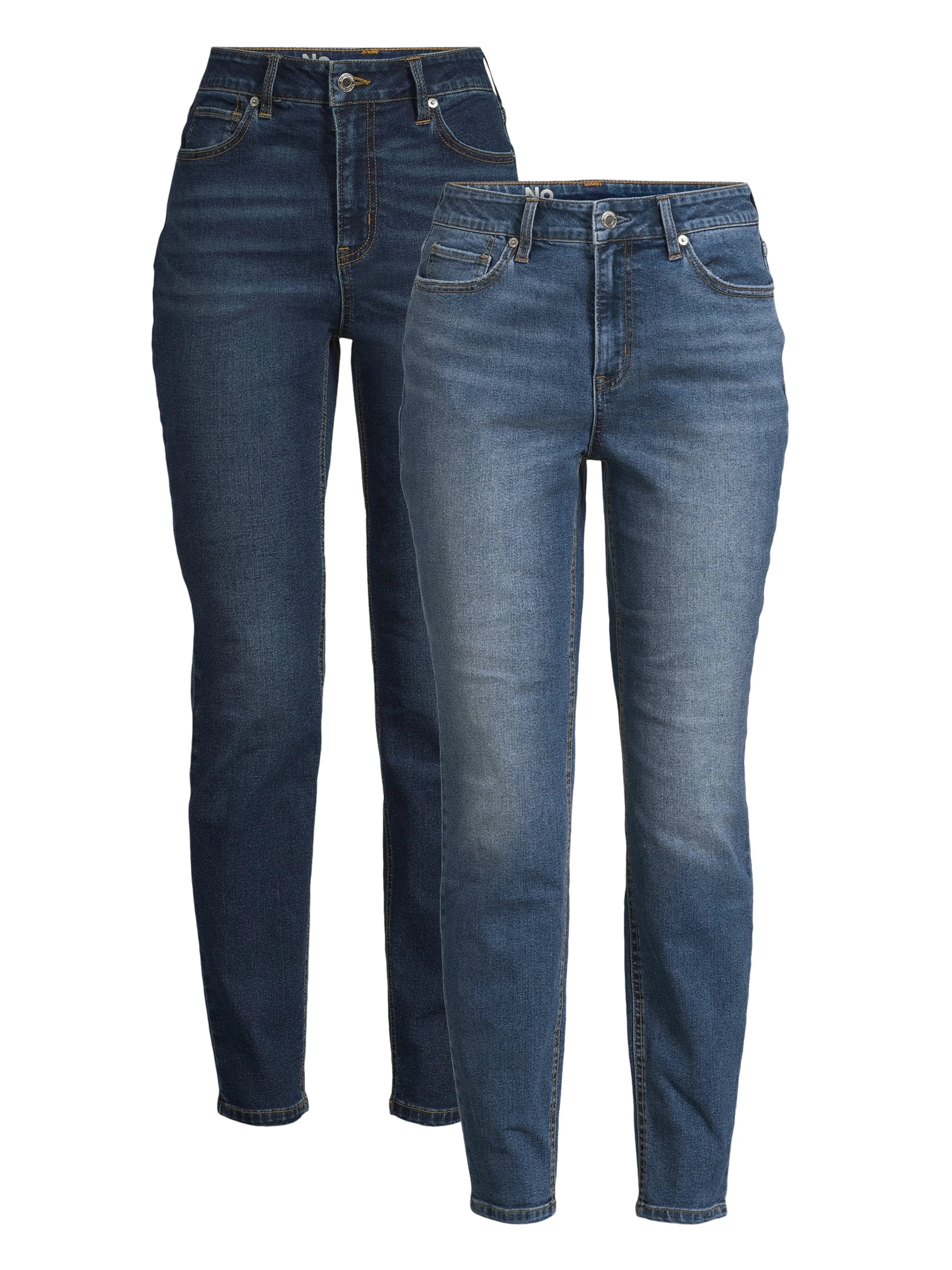 No Boundaries High Rise Skinny Jeans, 2-Pack, Women’s | Walmart (US)