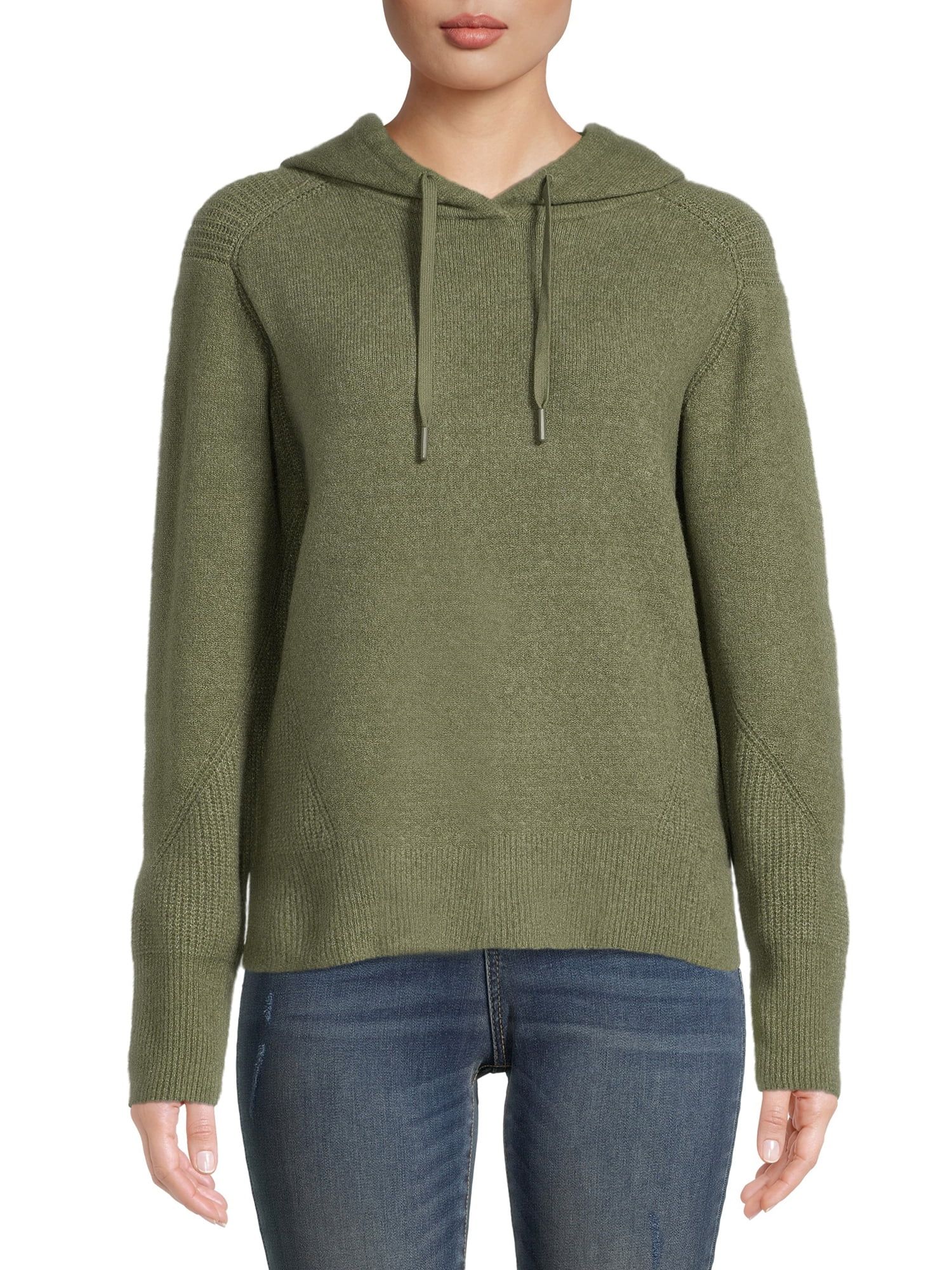 Time and Tru Women's Textured Hoodie Sweater | Walmart (US)