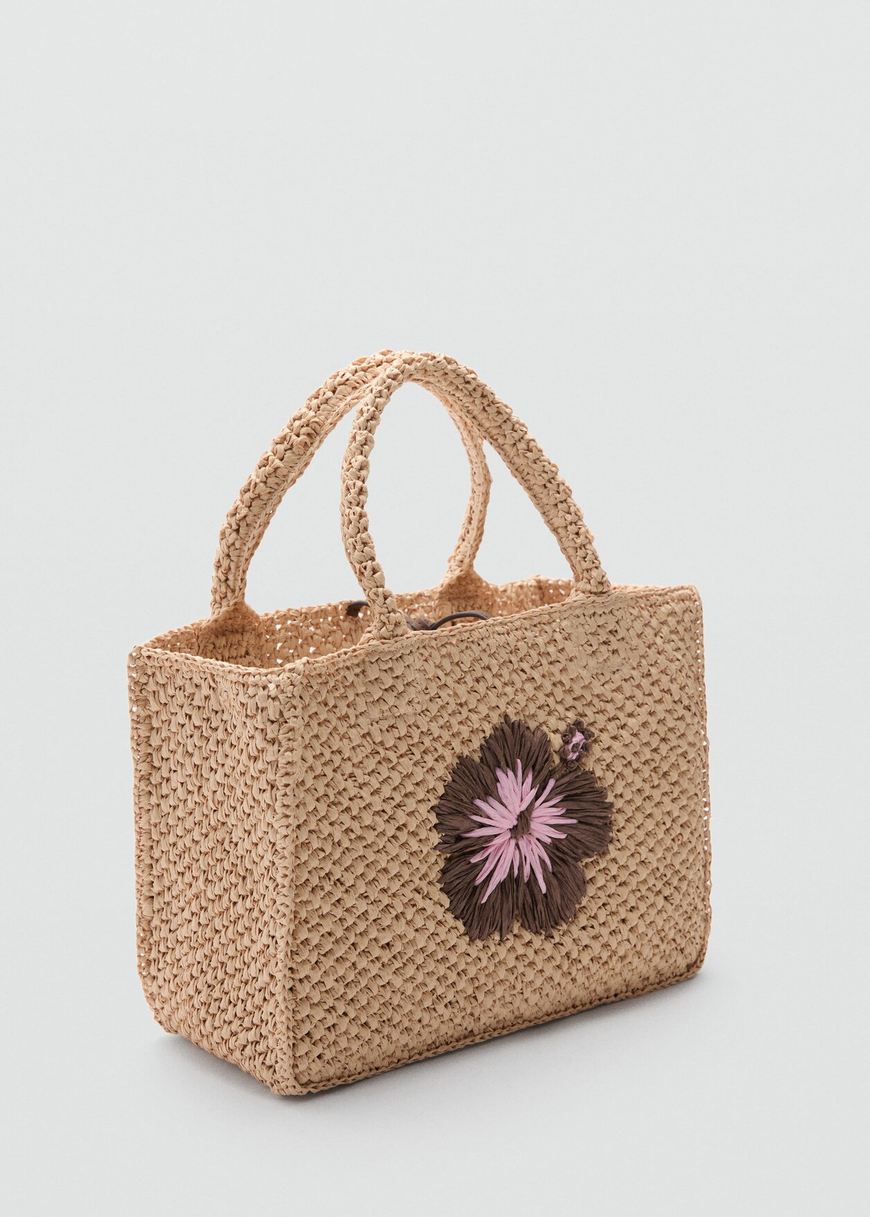 Natural fiber handbag -  Women | Mango USA | MANGO (US)
