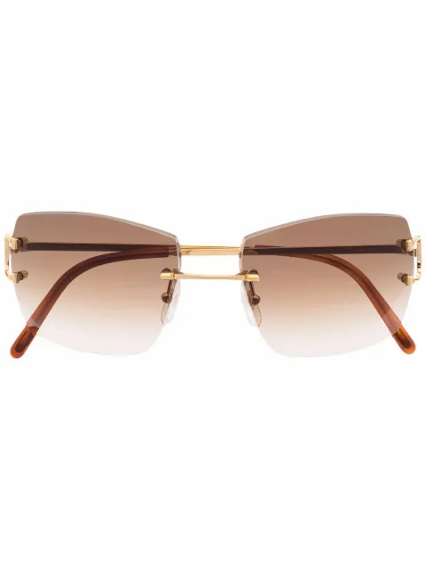 Cartier Eyewear gradient-lens Square Sunglasses - Farfetch | Farfetch Global