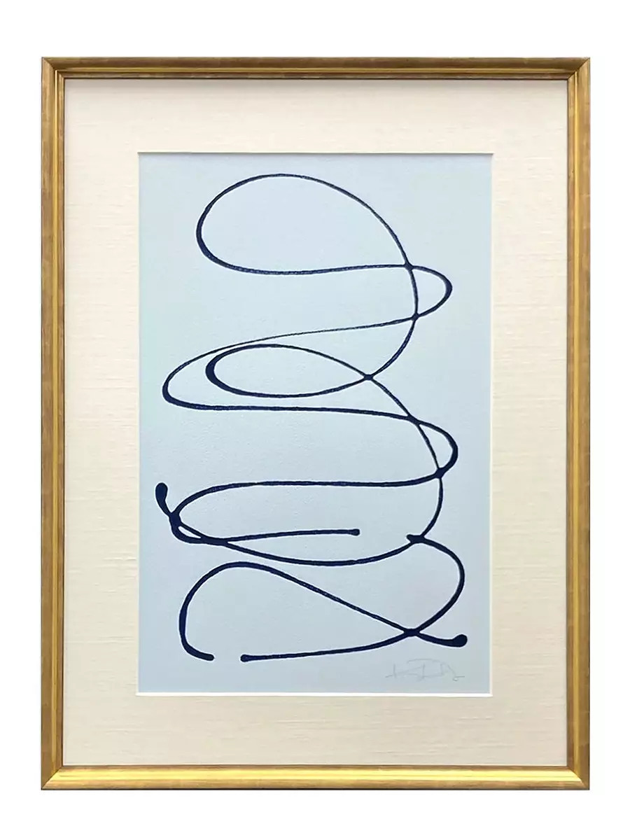 "Motion in Navy on Light Blue"  by Kayce Hughes | Serena and Lily