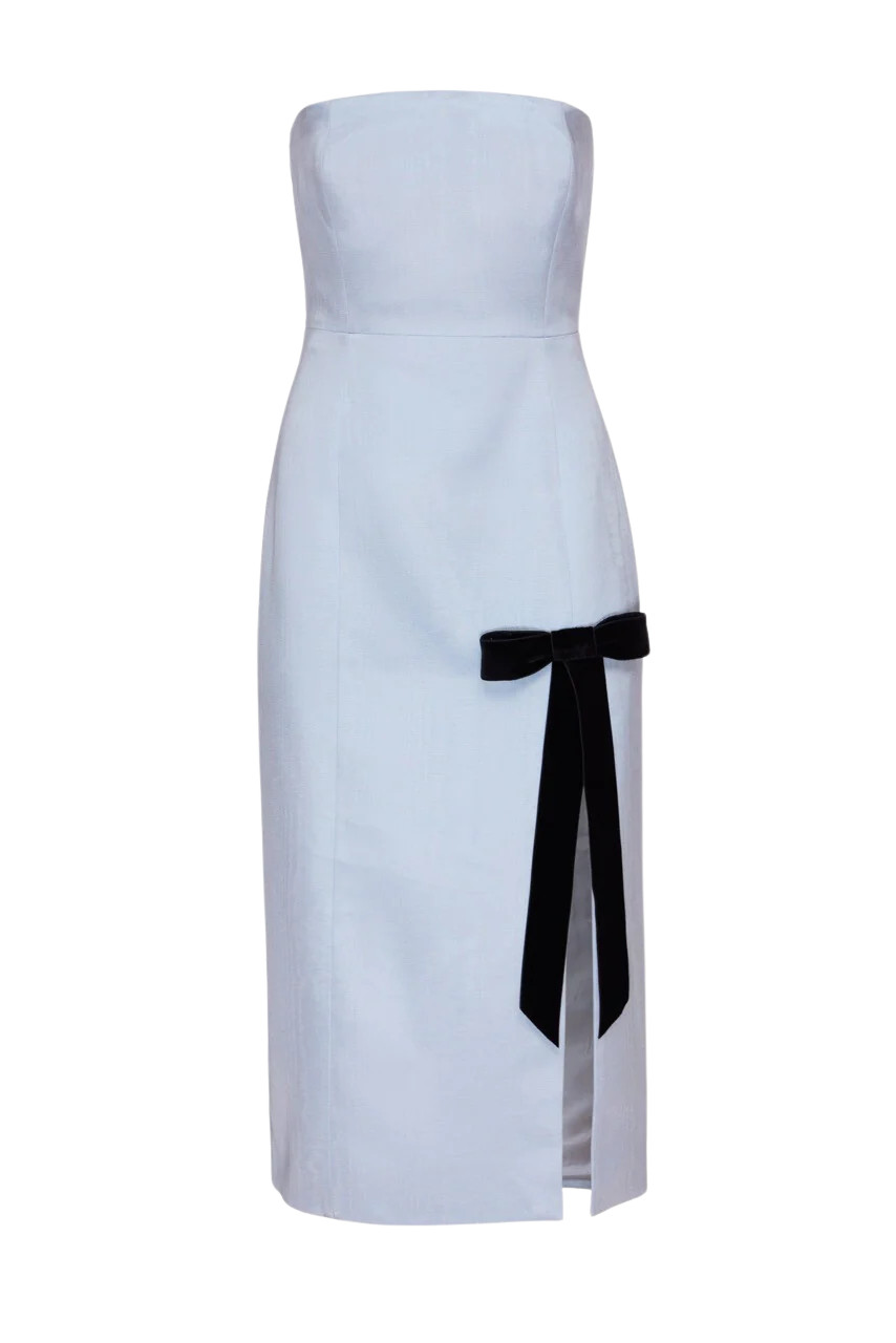 Sierra Dress in Blue Moire | Over The Moon