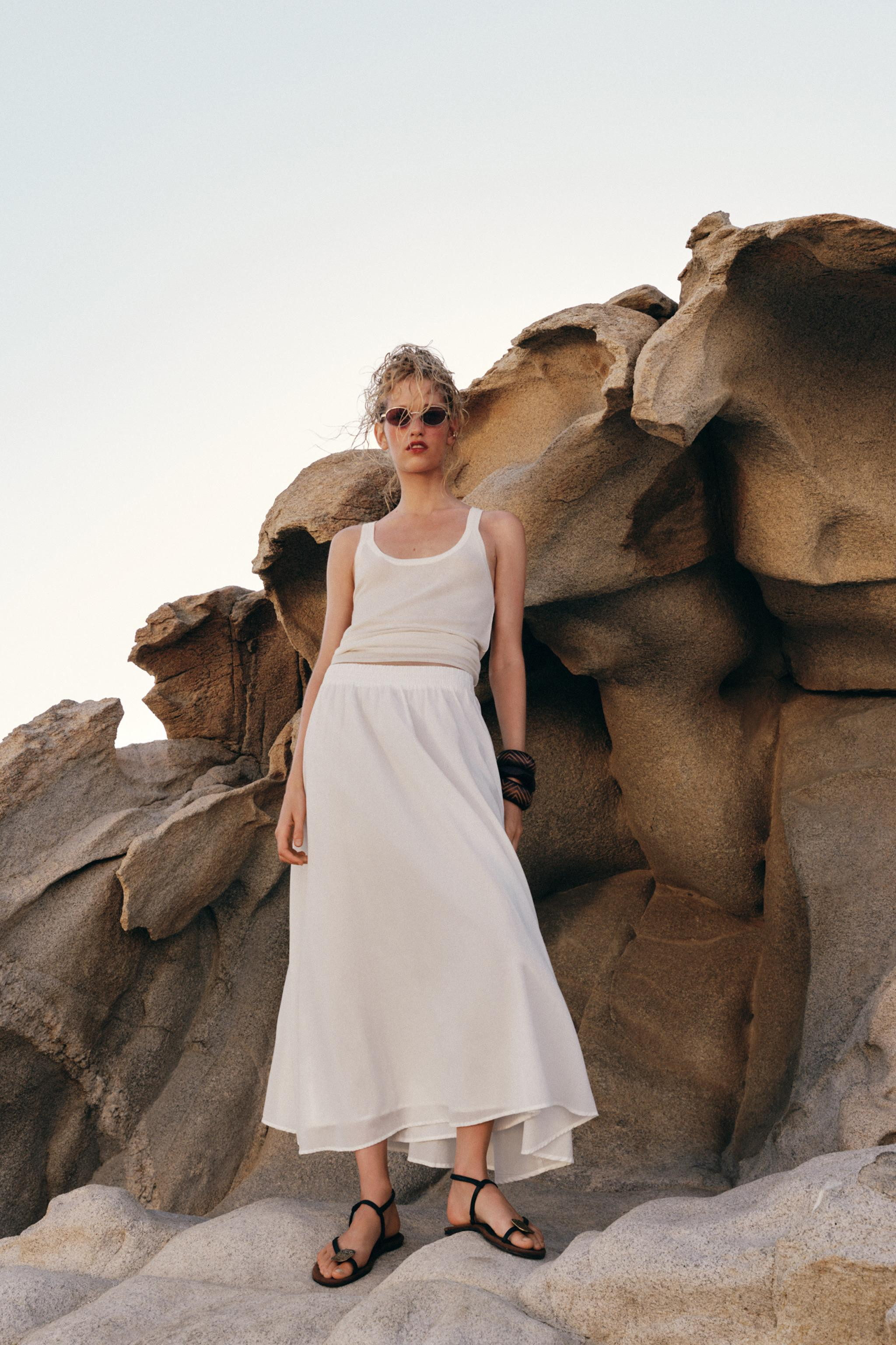 LAYERED MIDI SKIRT | Zara US