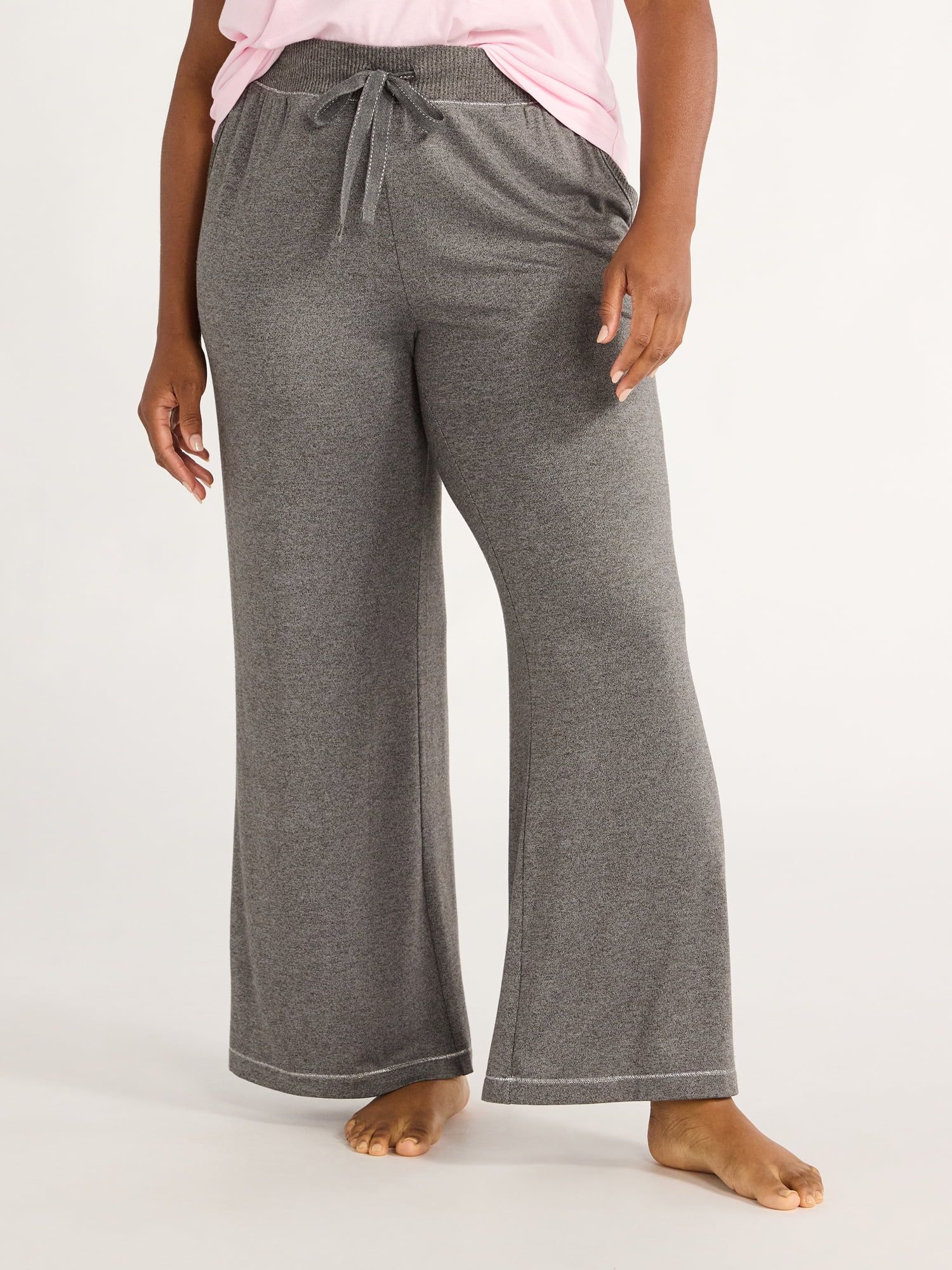 Joyspun Women's Hacci Knit Sleep Pants, 30.5” Inseam, Sizes XS-3X | Walmart (US)