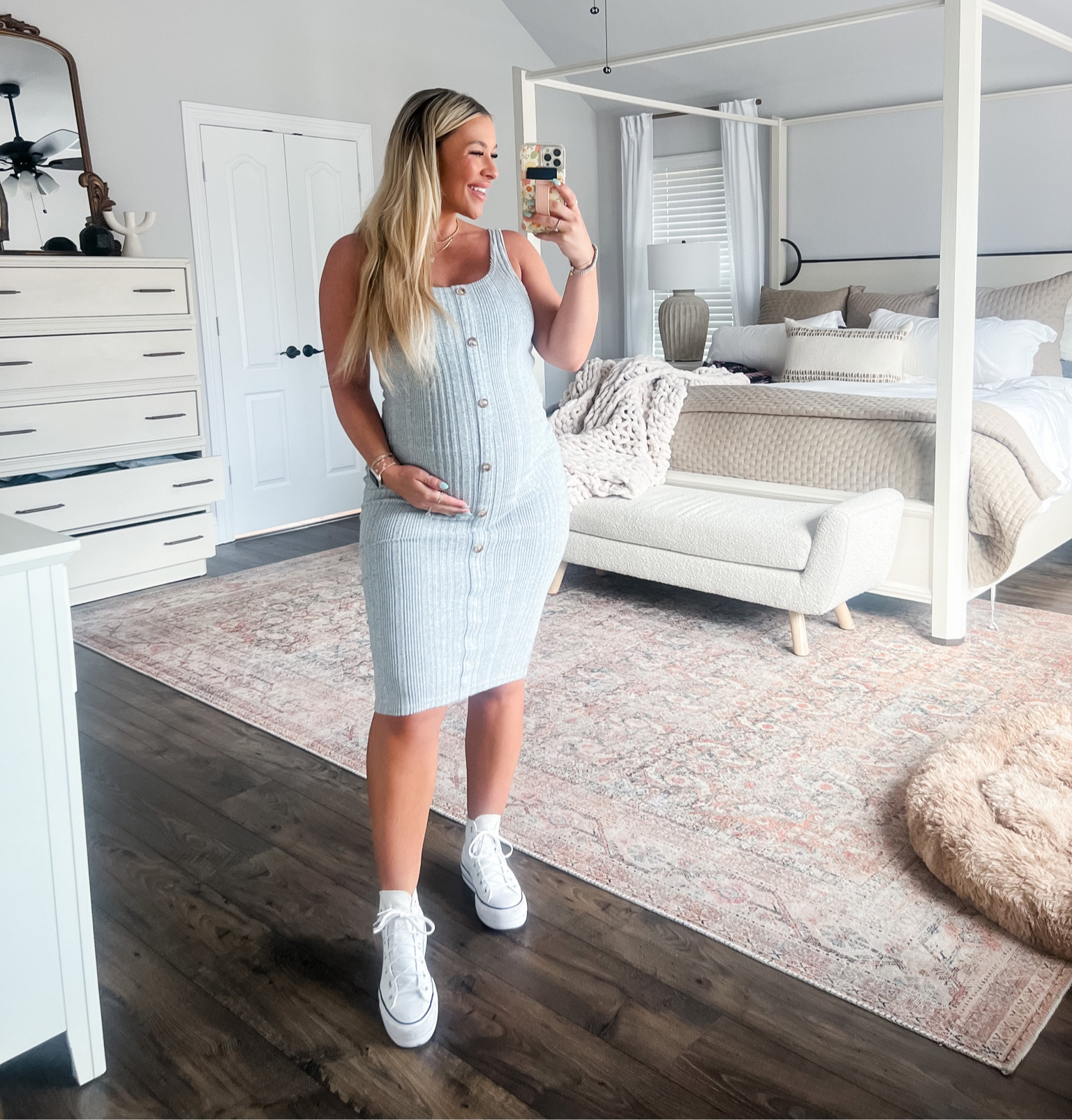 Medium in dress! Converse run big. Size down one size

#LTKunder50 #LTKbump