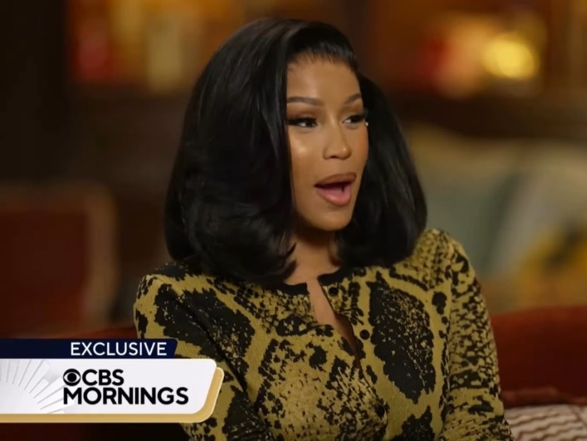 #CardiB revealed her pregnancy with NFL star #StefonDiggs while chatting with #GayleKing on CBS, rocking a yellow and black @theattico snakeskin-intarsia cardigan ($677). Hot! Or Hmm..?

📸: @cbsnews
#Offset #cardibfbd #stefondiggsfbd #gaylekingfbd
