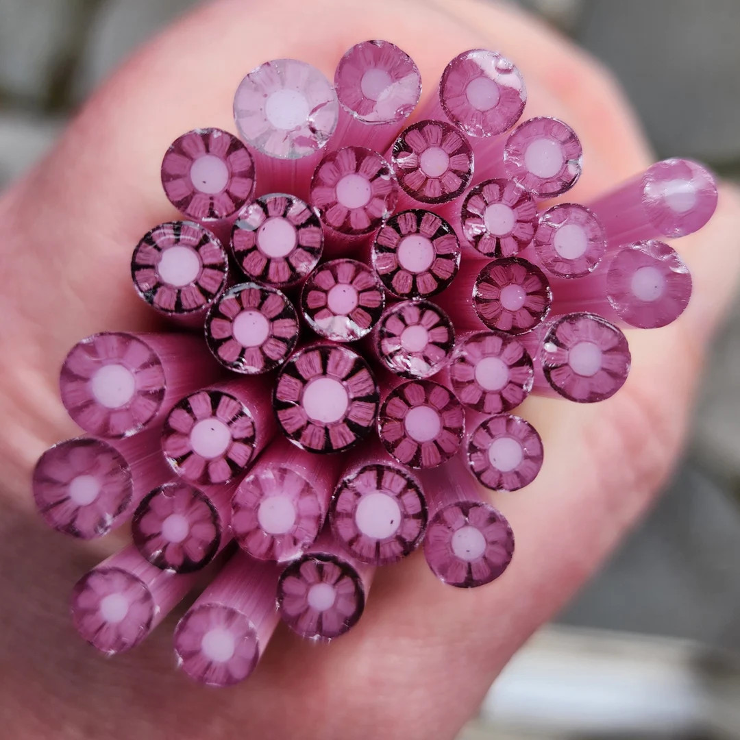 COE96 Flower: Ballet Slipper Pink - 1 oz Murrini Murrine Millefiori Vitrigraph Cane- MINZABELLA M... | Etsy (US)