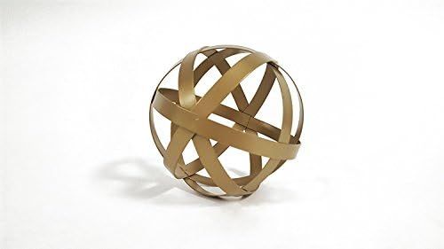 Small Gold Metal Band Decorative Sphere | Amazon (US)