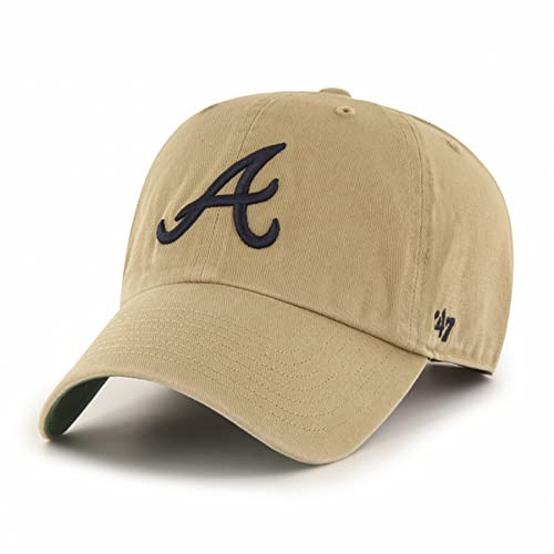 '47 Atlanta Braves Ballpark Clean Up Dad Hat Baseball Cap (Khaki/Black/Green) | Amazon (US)