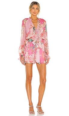 HEMANT AND NANDITA X REVOLVE Sage Romper in Pink from Revolve.com | Revolve Clothing (Global)