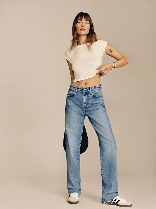 Cary High Rise Slouchy Wide Leg Jeans | Reformation (Global)