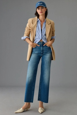 DL1961 Hepburn High-Rise Wide-Leg Ankle Jeans | Anthropologie (US)