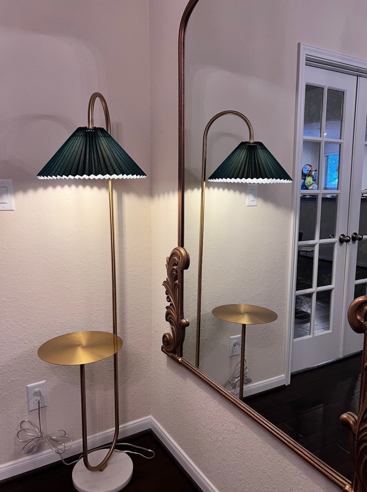 This floor lamp is perfect for a space where you also need an end table!

#LTKHome #LTKSeasonal #LTKmorningroutine