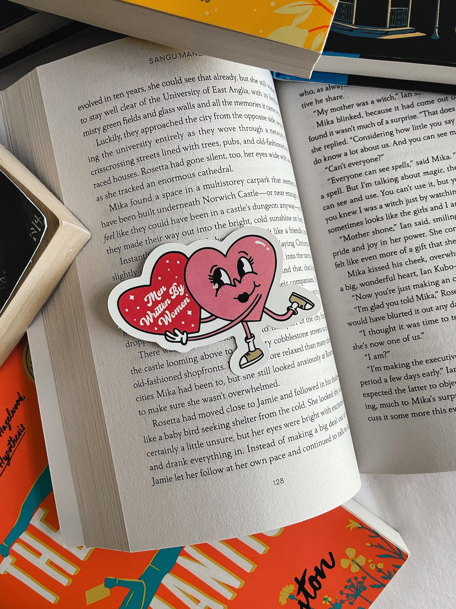 Men Written by Women Sticker Retro Heart Book Lover Sticker Bookish Sticker Vinyl Sticker Waterpr... | Etsy (US)