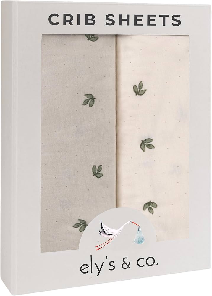 Ely’s & Co. Crib Sheets Baby Girl/Boy Fitted Crib Mattress Sheet Set, 2 Pack, 100% Jersey Knit ... | Amazon (US)