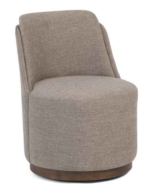 Gwen Swivel Linen Look Dining Chair | TJ Maxx