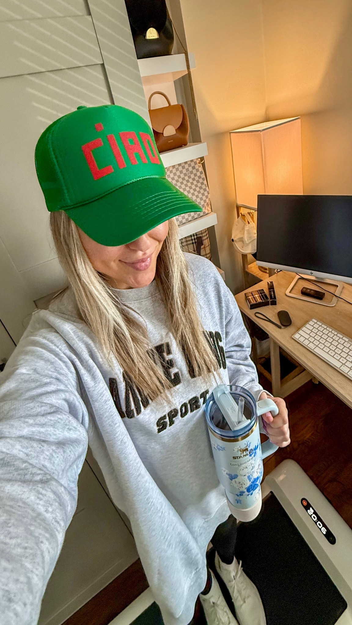 $100 walking pad // also linking my outfit from anine bing, lululemon, Clare v + allbirds 