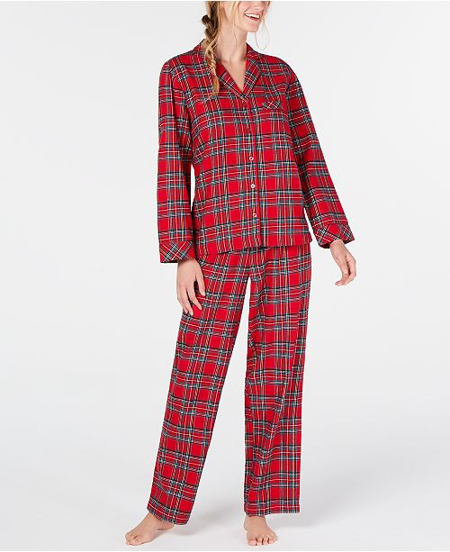 Matching Women's Brinkley Plaid Flannel Pajama Set, Created For Macy's | Macys (US)