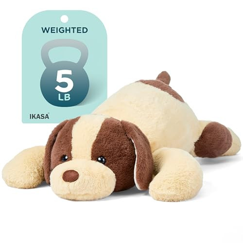 IKASA 5lbs Weighted Stuffed Animal Dog,27.5 inches Plush Toy Giant Large Big Jumbo Soft Puppy,Huge Size Cute Fat Plushie,Gift for Kids | Amazon (US)