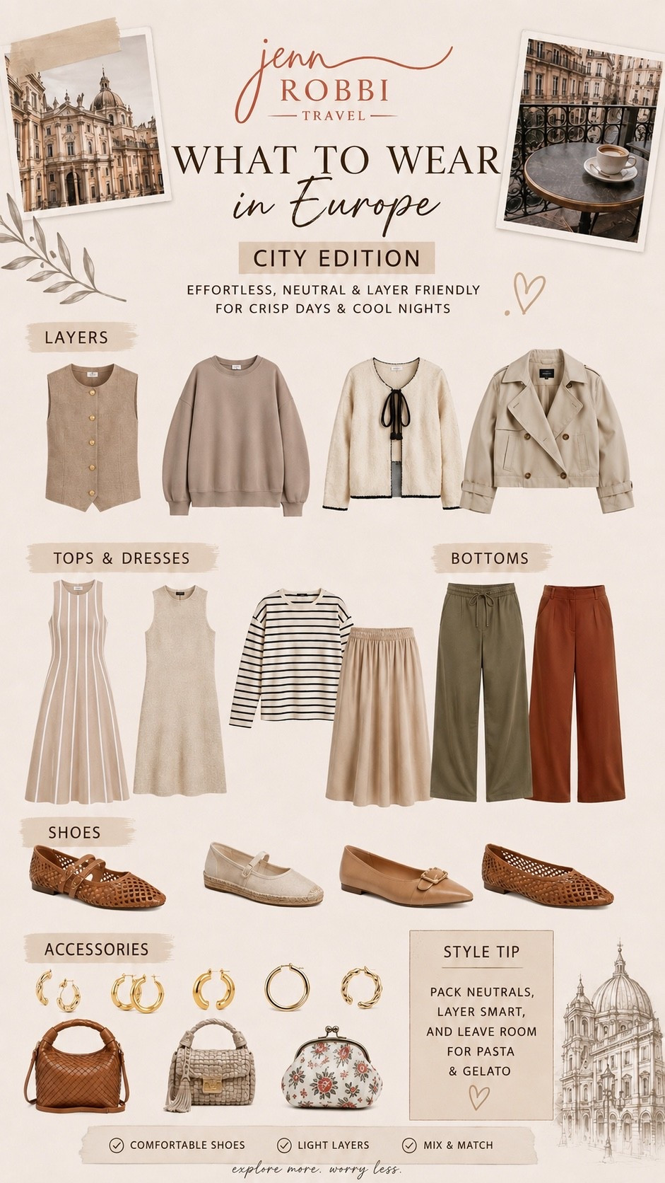 How I packed for the fall in Rome & Tuscany! Lots of neutrals and versatile pieces that can be mixed and matched. Three good pairs of flats worked great for me!

#LTKootd #LTKTravel #LTKSeasonal