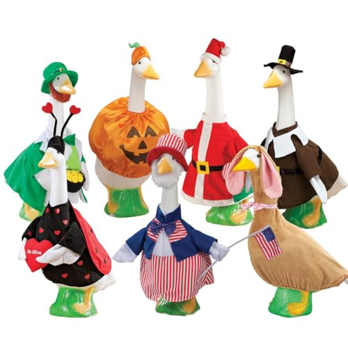 Fox Valley Traders Gaggleville All Seasons Goose Outfit Bundle - Includes 7 Seasonal Outfits, Fit... | Amazon (US)