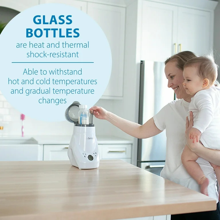 Dr. Brown's Anti-Colic Options+ Narrow Glass Baby Bottle, 8 oz/250 mL, with Level 1 Slow Flow Nip... | Walmart (US)