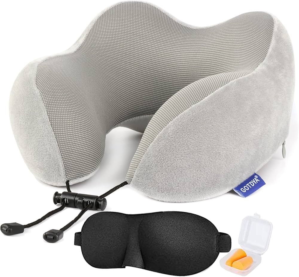 GOTDYA Travel Pillow,Travel Neck Pillows for Sleeping,100% Pure Memory Foam Soft Comfort & Suppor... | Amazon (US)