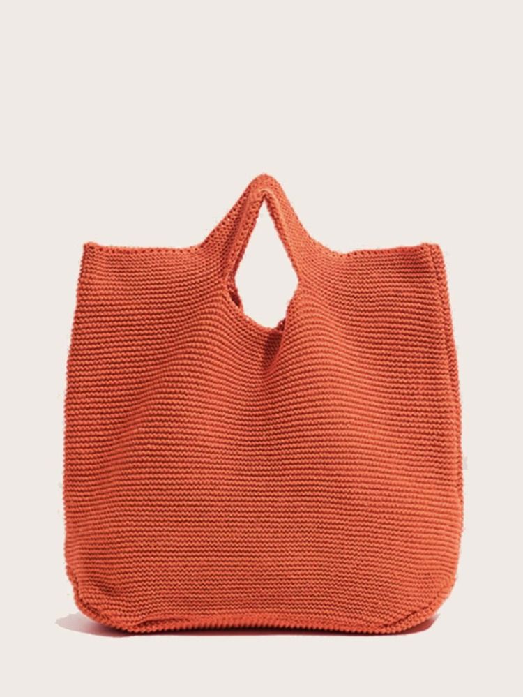 Minimalist Top Handle Crochet Bag | SHEIN