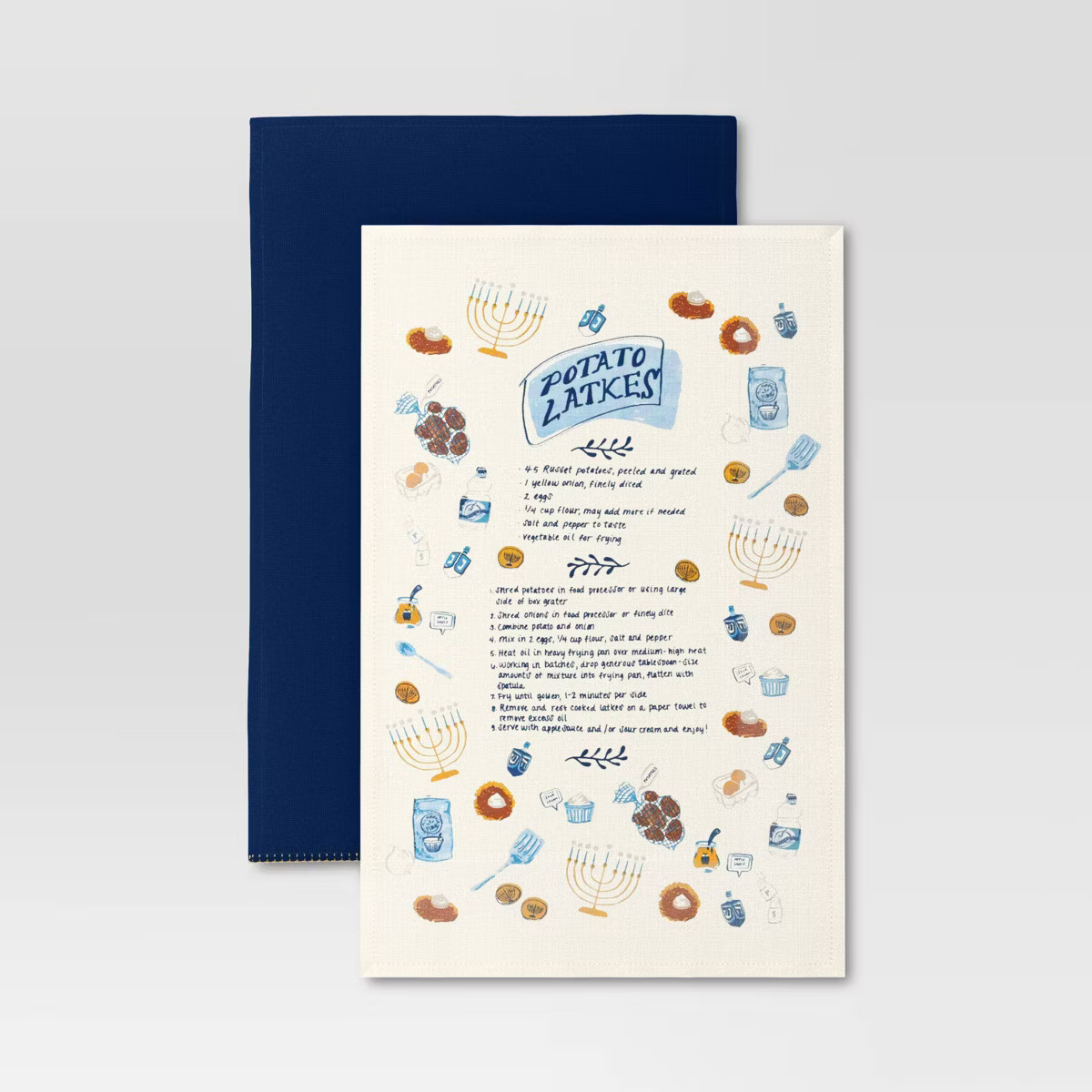 Hanukkah Latkes Recipe Kitchen Towel Set - Threshold™ | Target